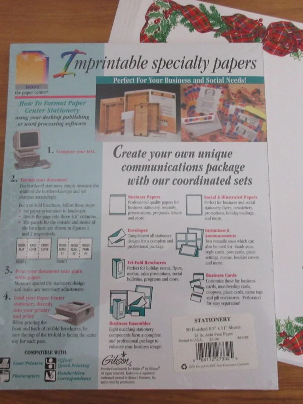 Gibson Imprintable Specialty Papers 75 Sheets 8.5